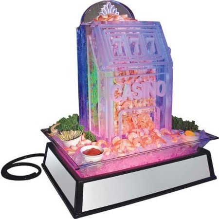 CAL MIL PLASTICS Cal-Mil Small Mirror Ice Carving Pedestal with LED Feature 19"W x 27"D x 10"H 110V IP101-110
